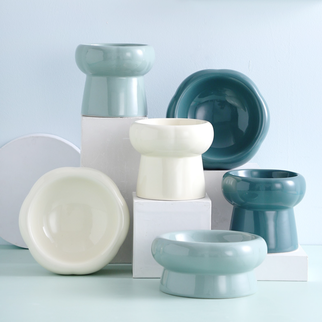Luxury Ceramic Elevated Pet Bowls – MOMOPOPO