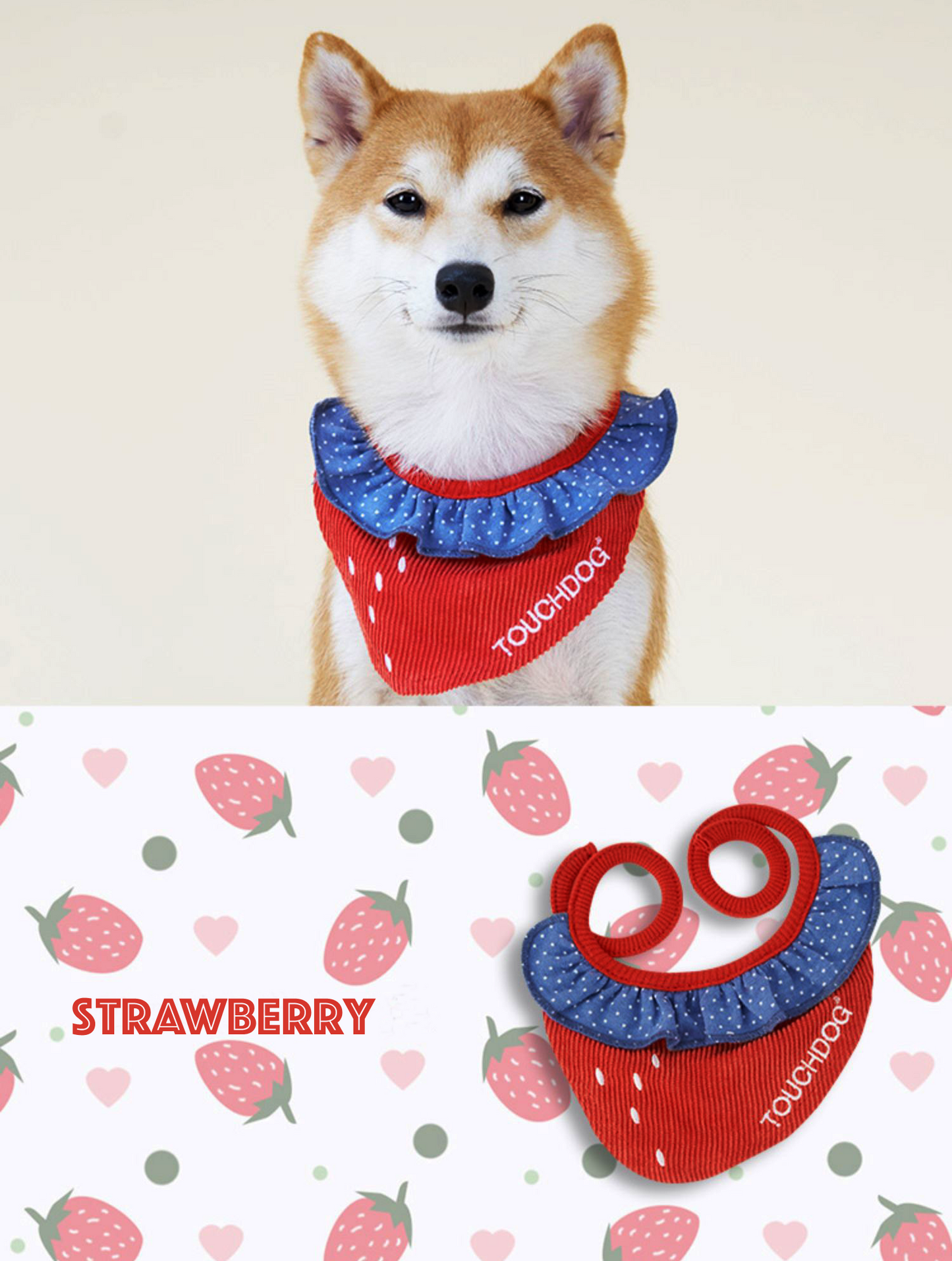 Cute Strawberry Pet Bibs - MOMOPOPO