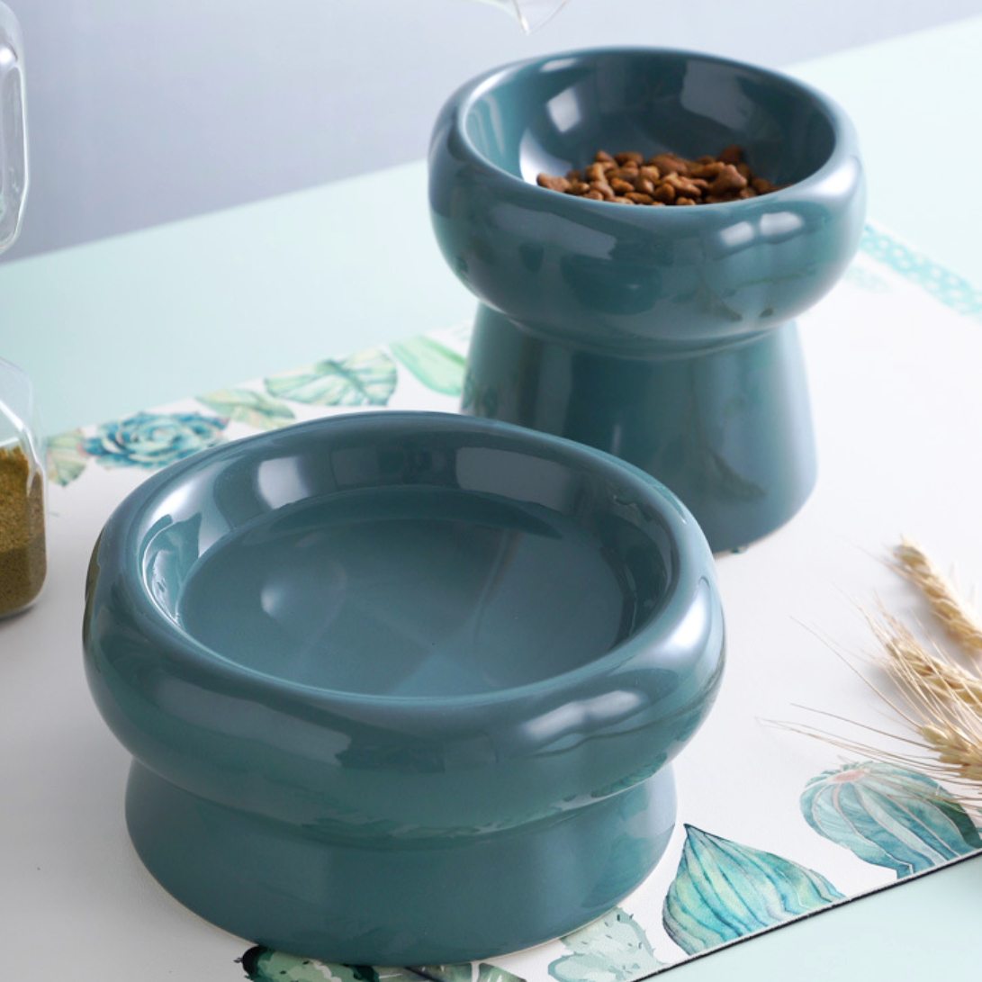 Luxury Ceramic Elevated Pet Bowls - MOMOPOPO